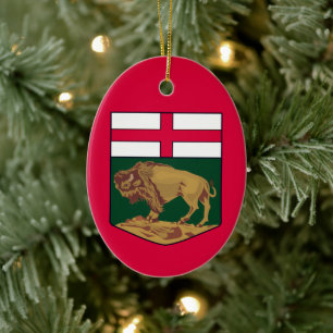 Adorno De Cerámica Escudo de armas de Manitoba - CANADÁ