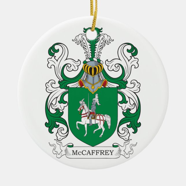 Adorno De Cerámica Escudo de armas de McCaffrey (Frente)