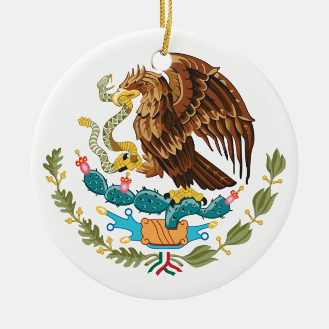 Adorno De Cerámica Escudo de armas de México (Frente)