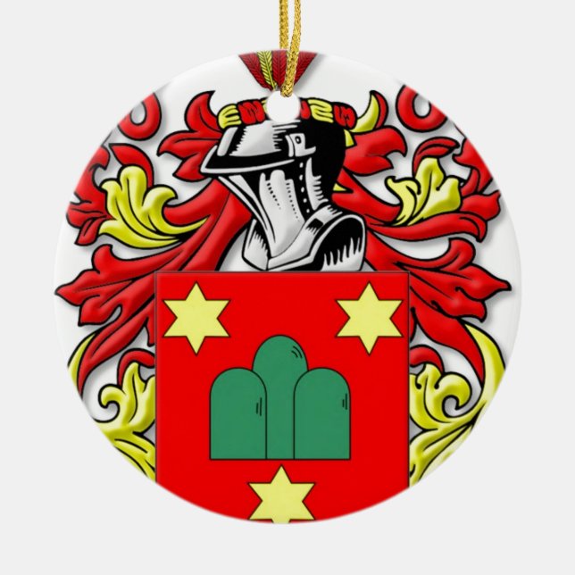 Adorno De Cerámica Escudo de armas de Montanaro (Frente)