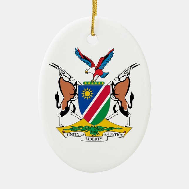 Adorno De Cerámica Escudo de armas de Namibia (Frente)
