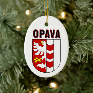Adorno De Cerámica Escudo de armas de Opava, República Checa