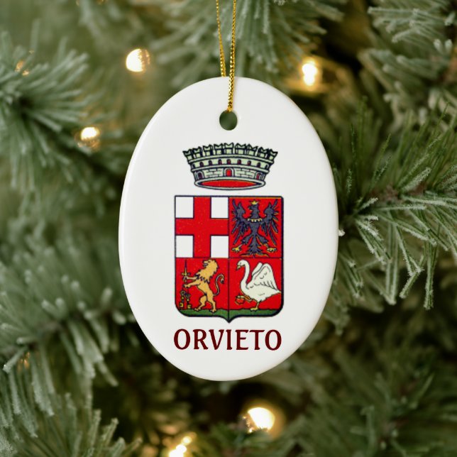 Adorno De Cerámica Escudo de armas de Orvieto (Italia) (Árbol)