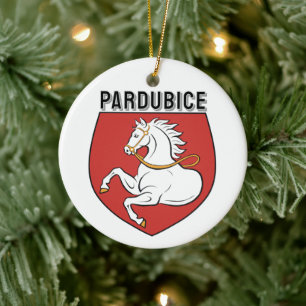 Adorno De Cerámica Escudo de armas de Pardubice, República Checa