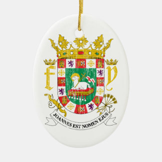 Adorno De Cerámica Escudo de armas de Puerto Rico