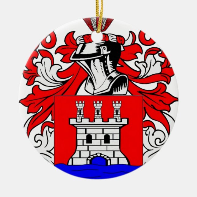 Adorno De Cerámica Escudo de armas de Rios (Frente)