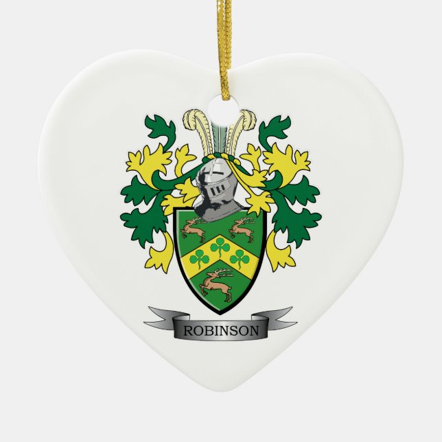 Adorno De Cerámica Escudo de armas de Robinson (Frente)