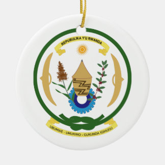 Adorno De Cerámica Escudo de armas de Rwanda