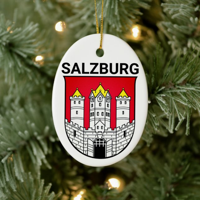 Adorno De Cerámica Escudo de armas de Salzburgo - AUSTRIA (Árbol)