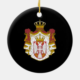 Adorno De Cerámica Escudo de armas de Serbia