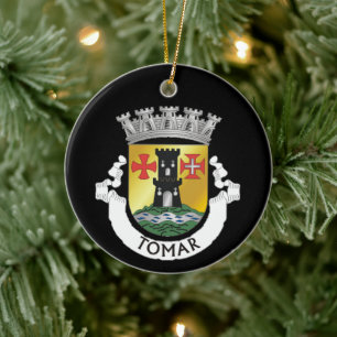 Adorno De Cerámica Escudo de Armas de Tomar, PORTUGAL