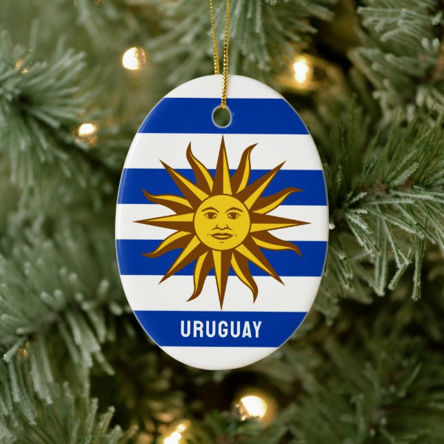 Adorno De Cerámica Escudo de armas de Uruguay (Árbol)