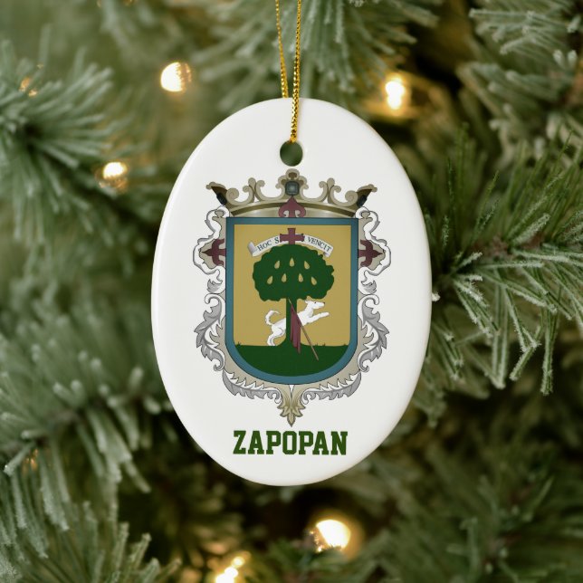 Adorno De Cerámica Escudo de armas de Zapopan - México (Árbol)