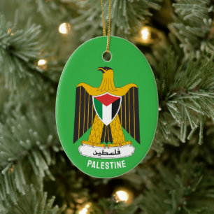 Adorno De Cerámica Escudo de armas del Estado de Palestina