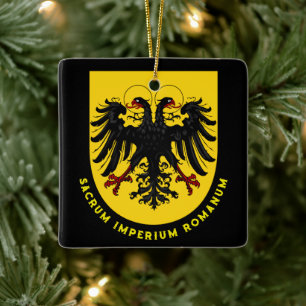 Adorno De Cerámica Escudo de armas del Sacro Imperio Romano Germánico