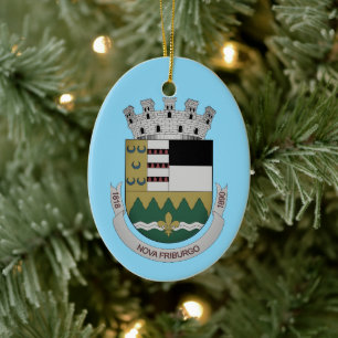 Adorno De Cerámica Escudo de armas - Nova Friburgo, Brasil