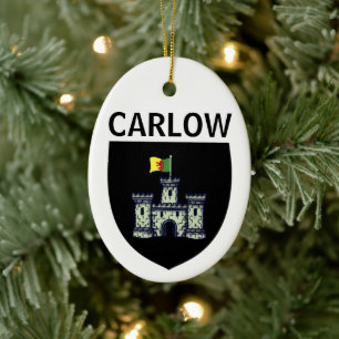 Adorno De Cerámica Escudo de Carlow (ciudad), República de Irlanda