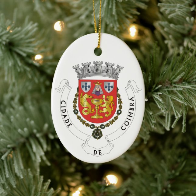 Adorno De Cerámica Escudo de Coimbra, PORTUGAL (Árbol)