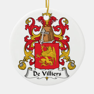 Adorno De Cerámica Escudo de De Villiers Family