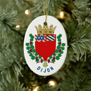 Adorno De Cerámica Escudo de Dijon, Francia