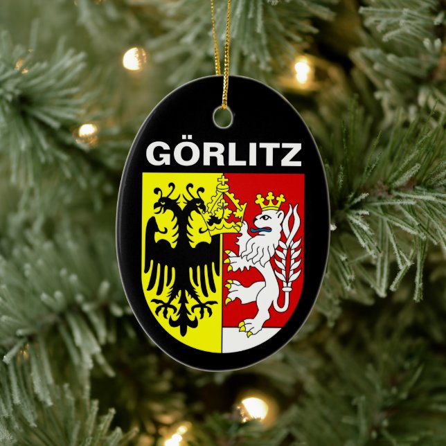 Adorno De Cerámica Escudo de Görlitz, Alemania (Árbol)