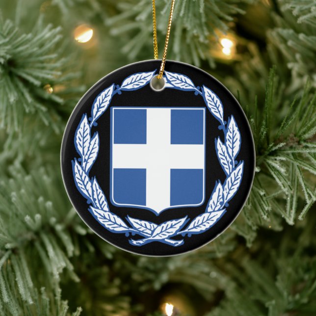 Adorno De Cerámica Escudo de Grecia (Árbol)