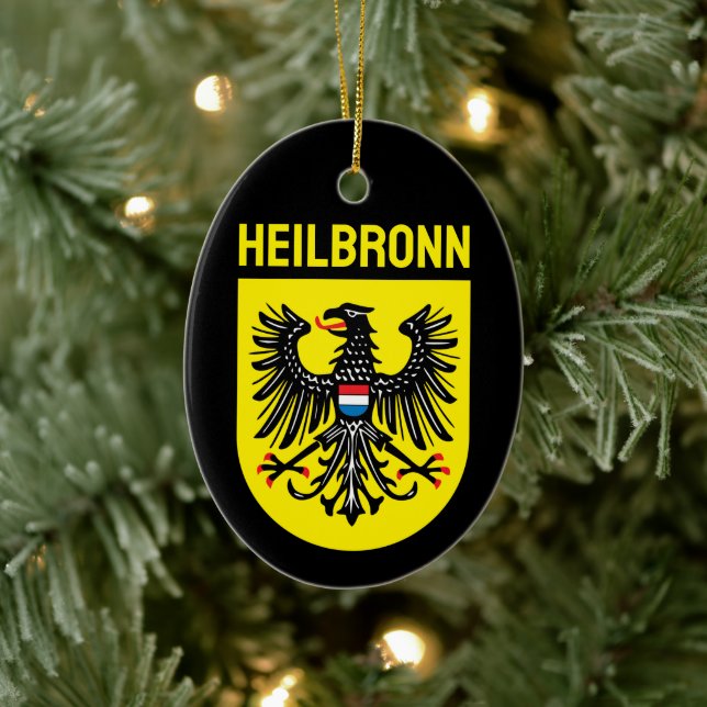 Adorno De Cerámica Escudo de Heilbronn, Alemania (Árbol)