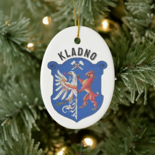 Adorno De Cerámica Escudo de Kladno, República Checa