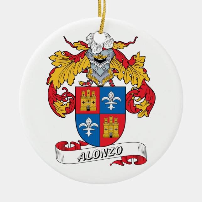 Adorno De Cerámica Escudo de la familia de Alonso (Frente)