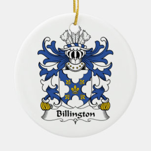 Adorno De Cerámica Escudo de la familia de Billington