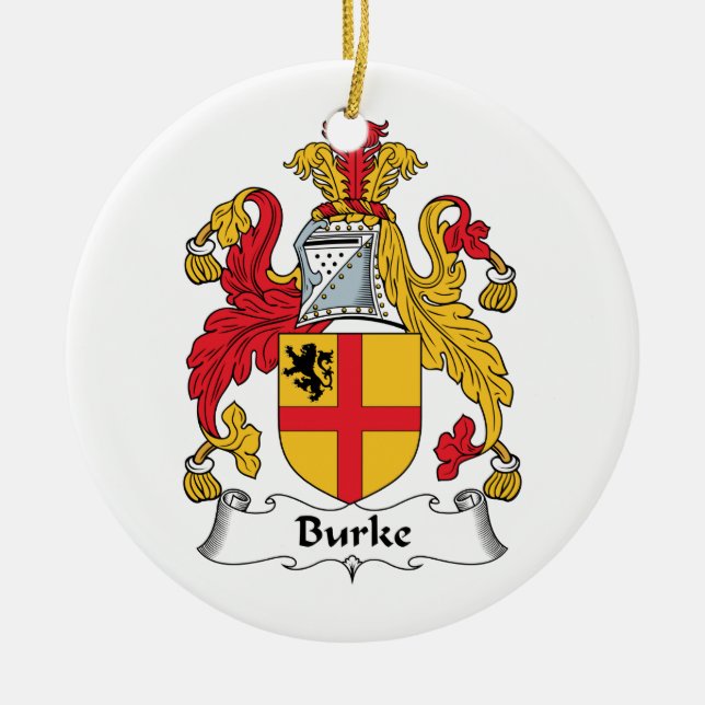 Adorno De Cerámica Escudo de la familia de Burke (Frente)