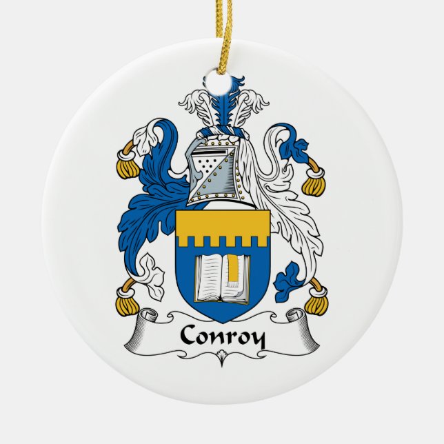 Adorno De Cerámica Escudo de la familia de Conroy (Frente)