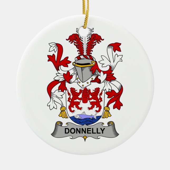 Adorno De Cerámica Escudo de la familia de Donnelly (Frente)