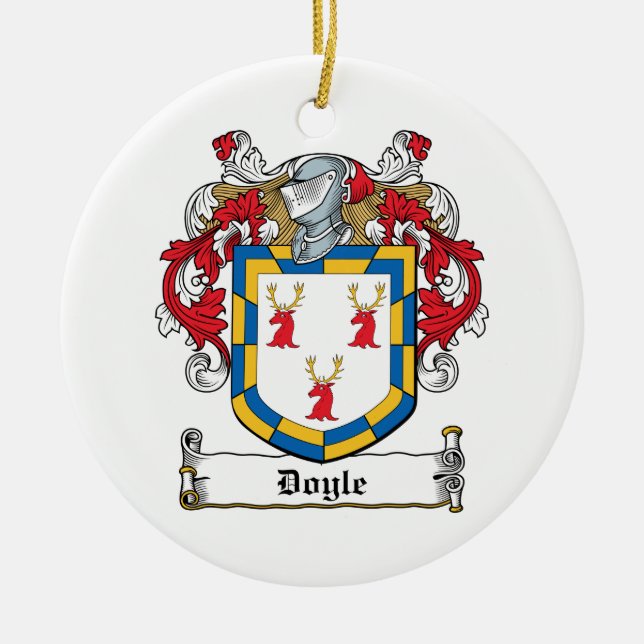 Adorno De Cerámica Escudo de la familia de Doyle (Frente)