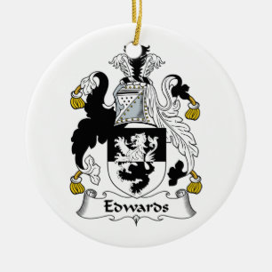 Adorno De Cerámica Escudo de la familia de Edwards