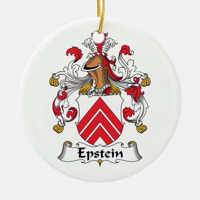 Adorno De Cerámica Escudo de la familia de Epstein (Frente)