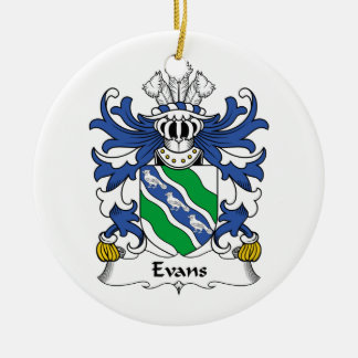Adorno De Cerámica Escudo de la familia de Evans