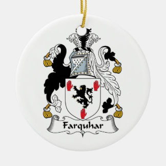 Adorno De Cerámica Escudo de la familia de Farquhar