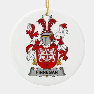 Adorno De Cerámica Escudo de la familia de Finnegan