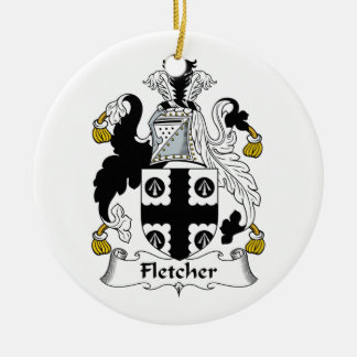 Adorno De Cerámica Escudo de la familia de Fletcher