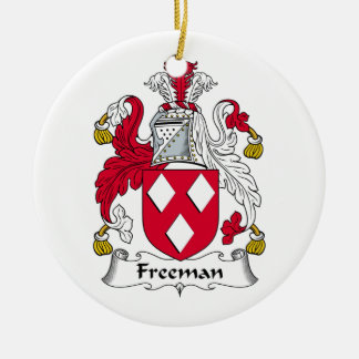 Adorno De Cerámica Escudo de la familia de Freeman