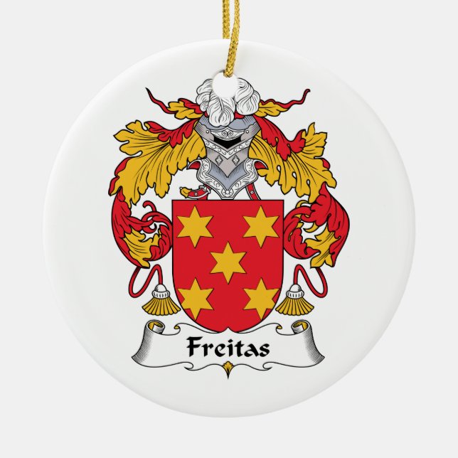 Adorno De Cerámica Escudo de la familia de Freitas (Frente)