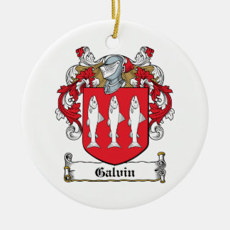 Adorno De Cerámica Escudo de la familia de Galvin