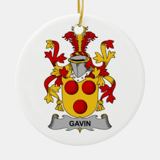 Adorno De Cerámica Escudo de la familia de Gavin