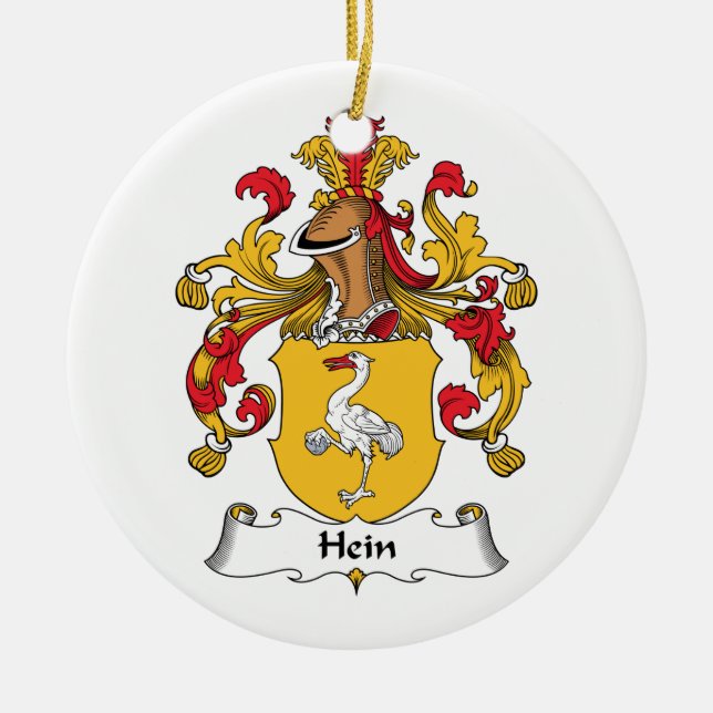 Adorno De Cerámica Escudo de la familia de Hein (Frente)