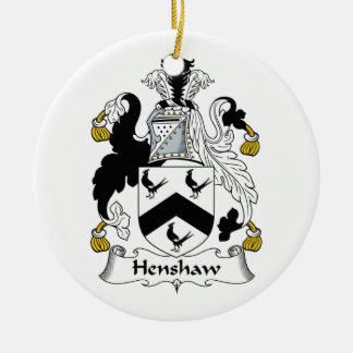Adorno De Cerámica Escudo de la familia de Henshaw