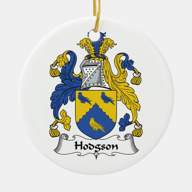 Adorno De Cerámica Escudo de la familia de Hodgson (Frente)