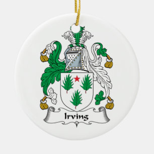 Adorno De Cerámica Escudo de la familia de Irving