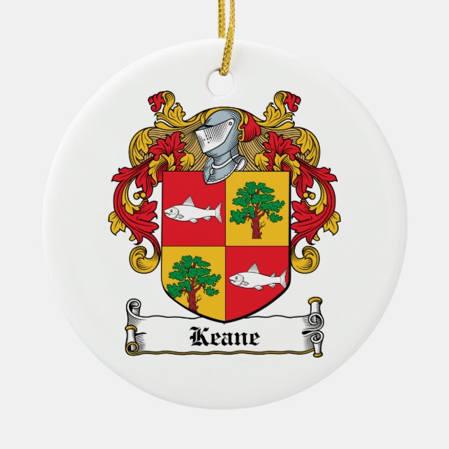 Adorno De Cerámica Escudo de la familia de Keane (Frente)