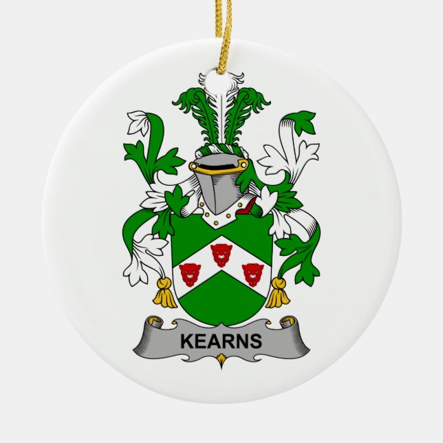 Adorno De Cerámica Escudo de la familia de Kearns (Frente)